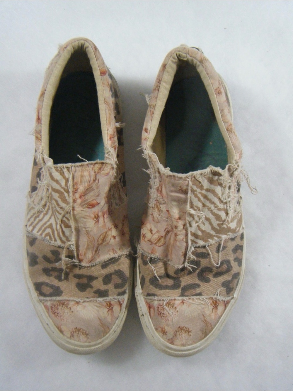 Blowfish Beige Multi-Print Slip-On Sneakers